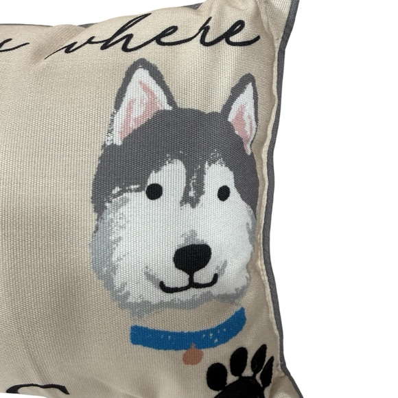New With Tags Casaba Home Is Where The Dog Is Throw Pillow - Picture 3 of 10